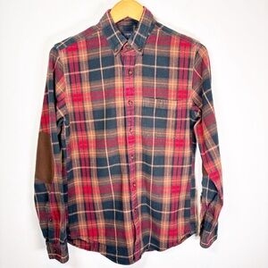 J. Crew Plaid Elbow Patch Shirt